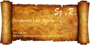 Szoboszlai Róza névjegykártya